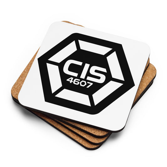 Cork-back C.I.S. coaster